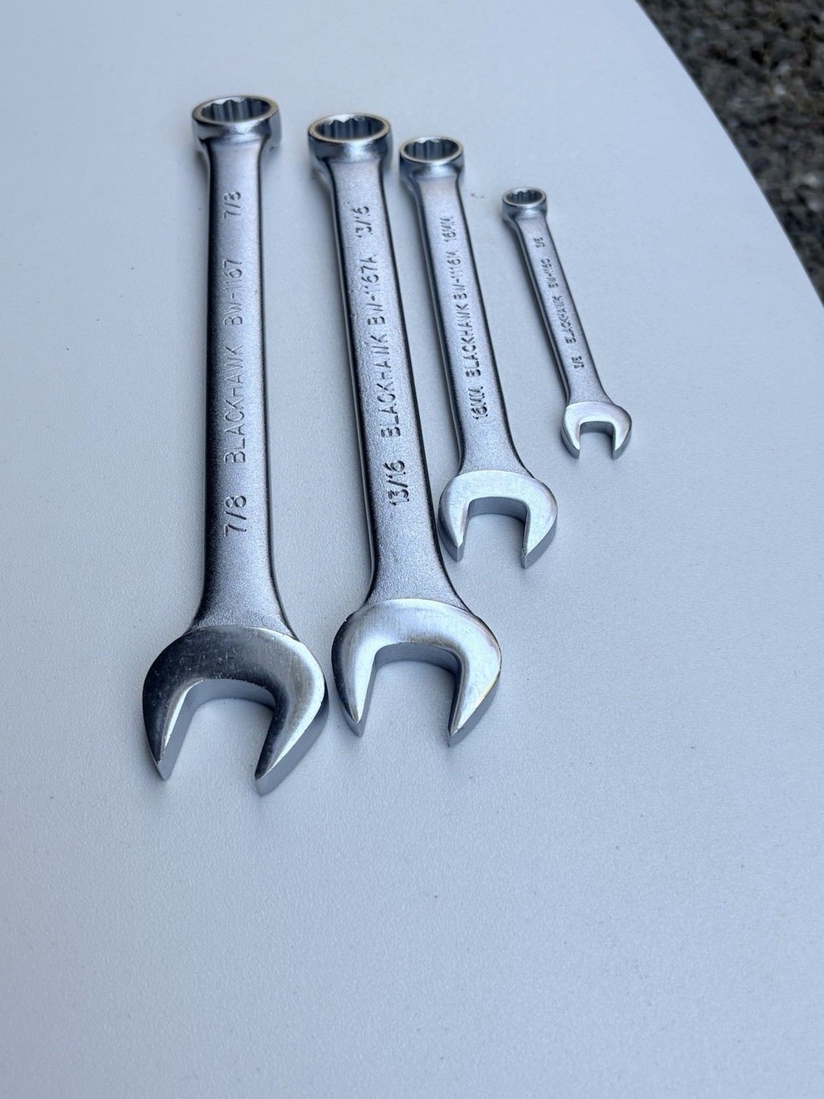 Lot of 4 Blackhawk Combination Wrenches BW-1160 BW-1116M BW-1167 USA Made