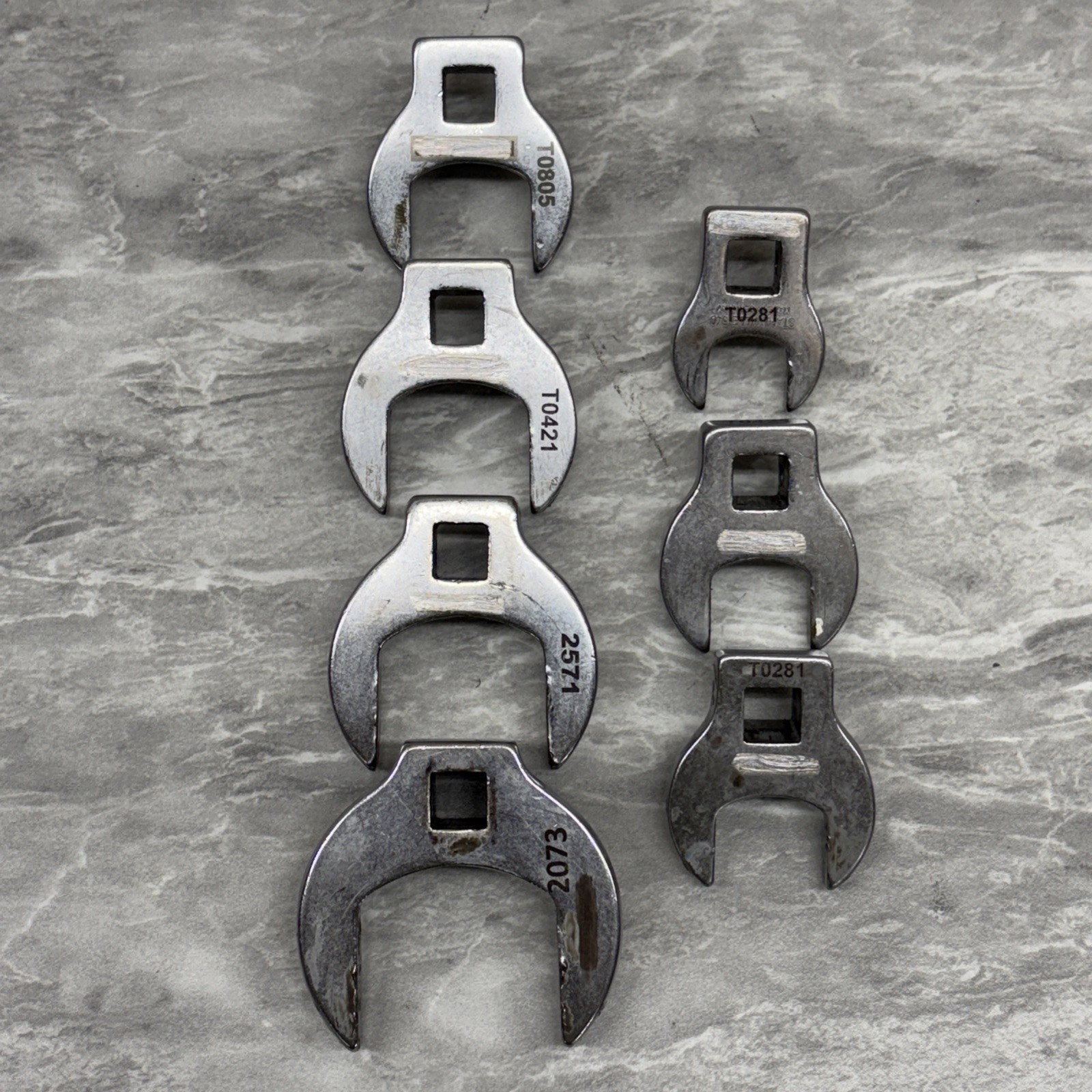 Stahlwille Crow Foot 7 Piece Set 3/8″ Drive 1-5/8 1-1/8 1″ 7/8 3/4 11/16 9/16