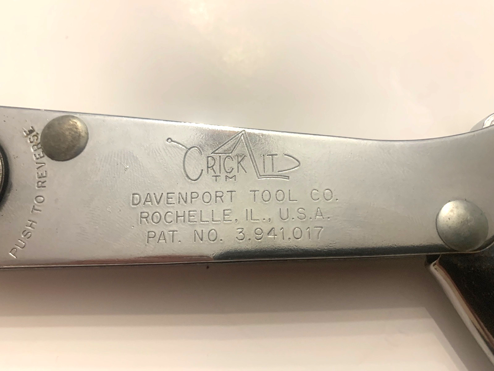 Crick It Squeeze Handle Ratchet with bits. Davenport Tool Co.
