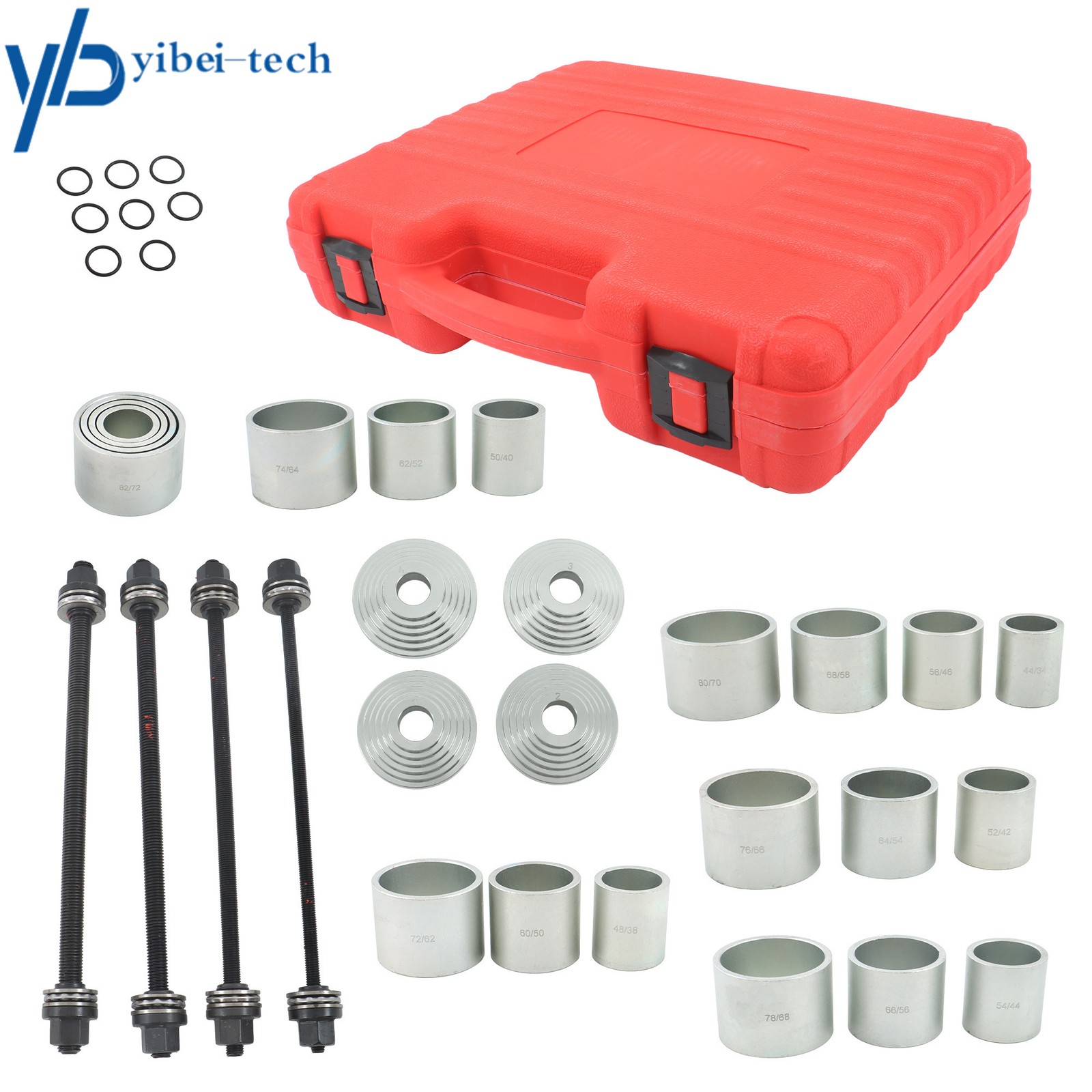 28PCS Pull and Press Sleeve Kit Steel Bush Bearing Removal Installation