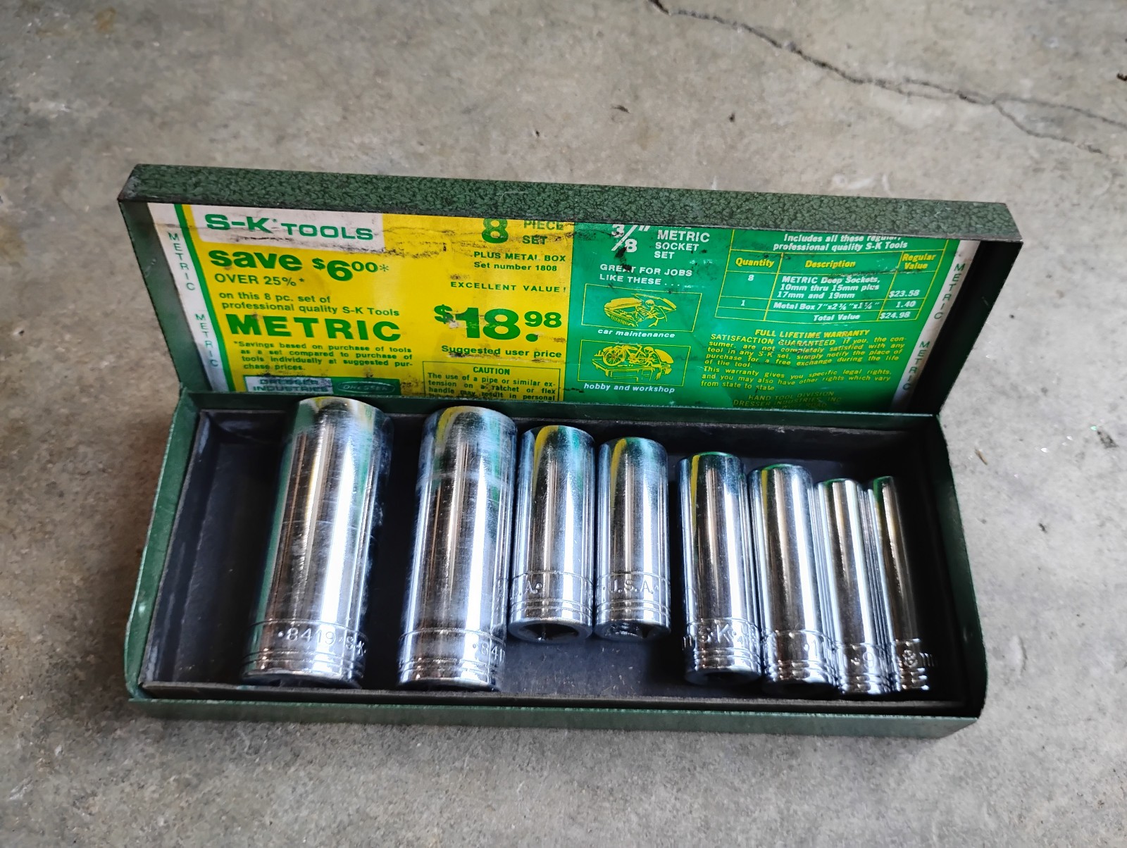 SK Tools USA – 8pc Mixed Drive Metric Deep Socket Set Read!