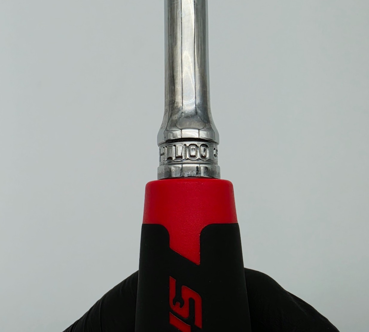 Snap-On FHLL100 3/8″ Drive Long Handle Ratchet 100 Tooth Red Soft Grip