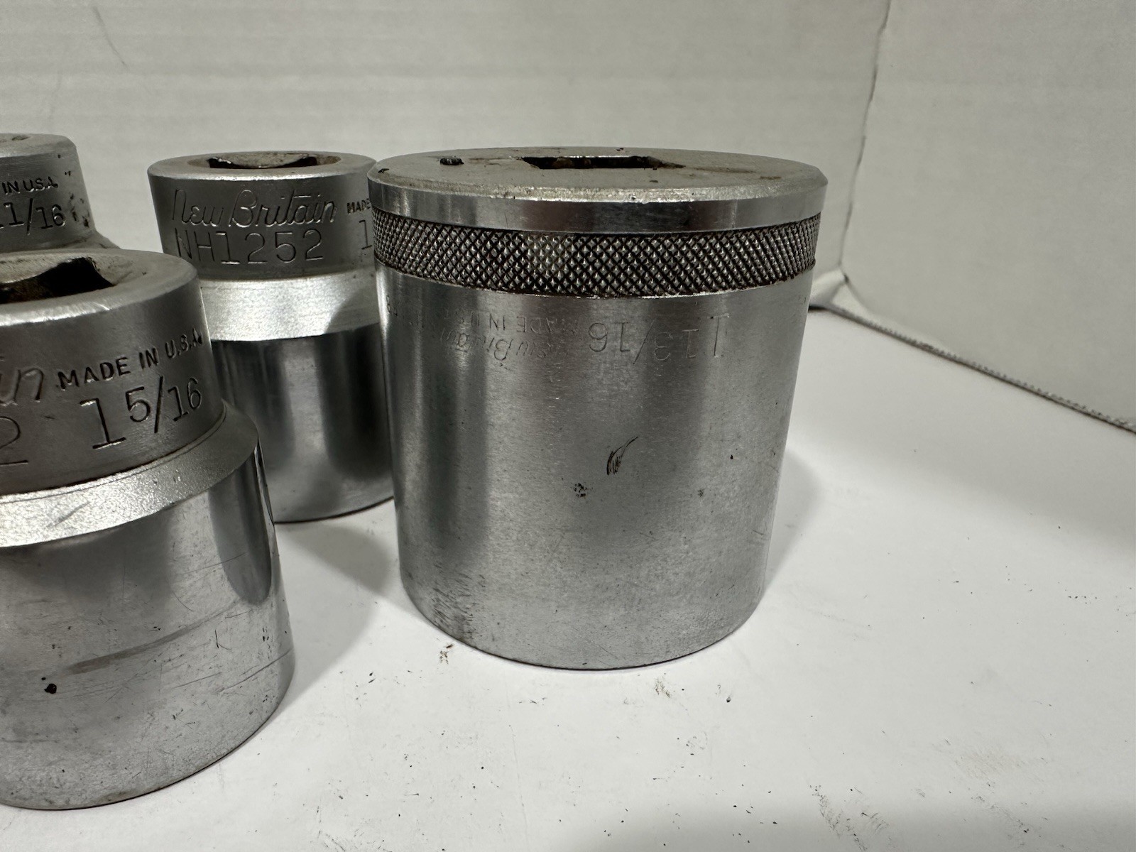 Vintage New Britain 3/4” Socket Set 1”-2” Sockets Breaker Bar.