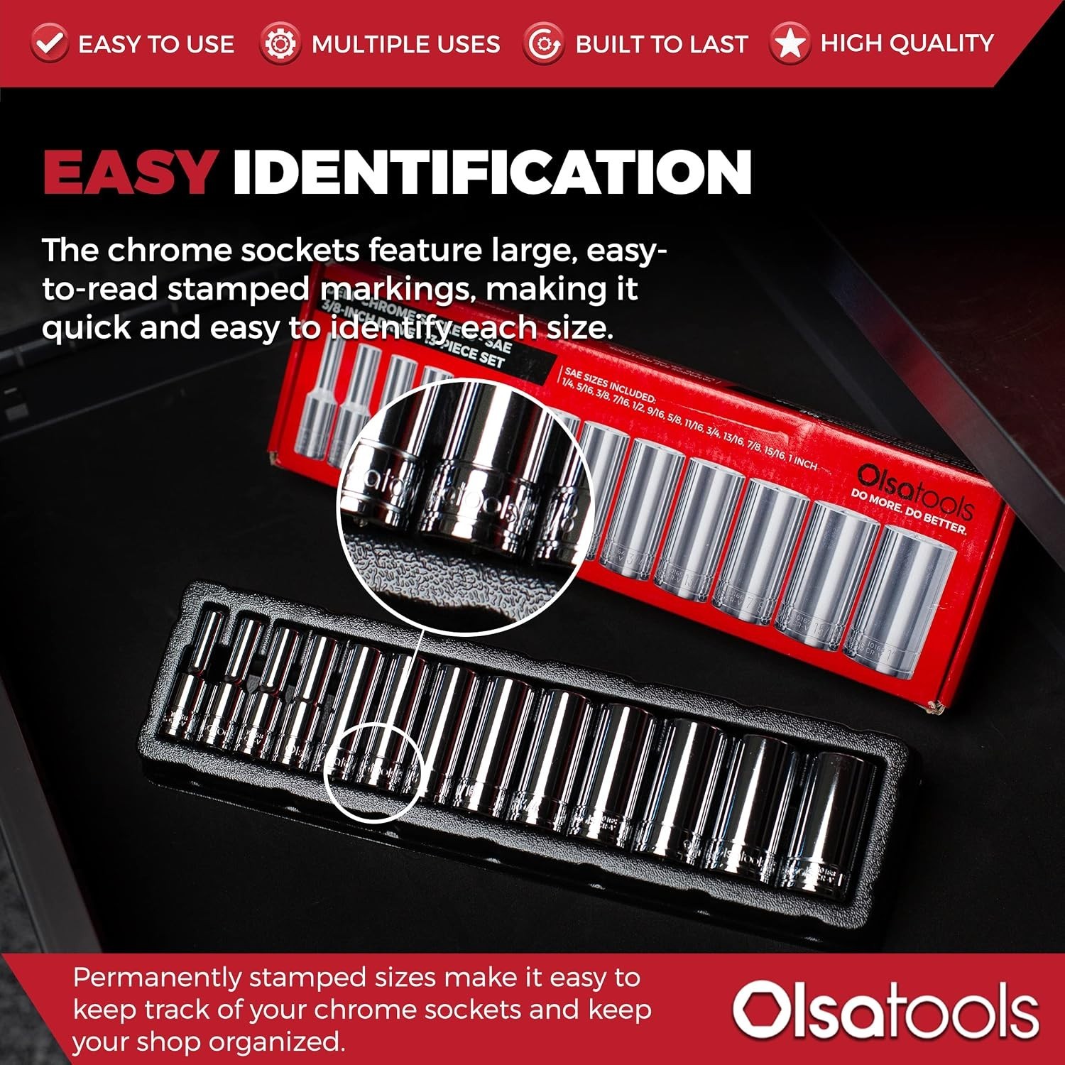 Complete 1/4″ to 1″ SAE Socket Set – Long Professional Grade