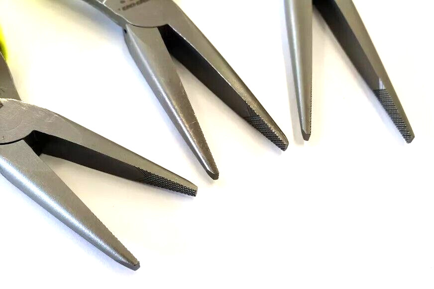 NEW Snap-on™ 3-pc Hi-Viz Yellow Soft Grip Needle Nose Pliers Lot Set 95ACF 96ACF