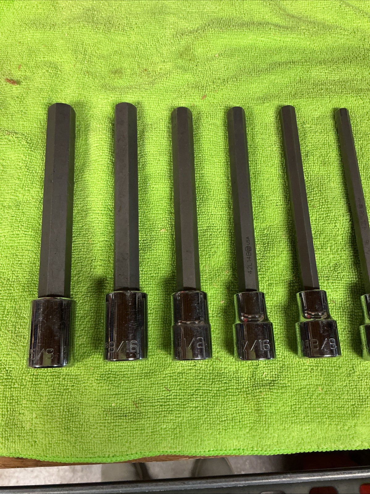 Wright Tools 406 Allen Set ( 1/4”, 5/16”, 3/8”, 7/16”, 1/2”, 9/16”, 5/8”) 1/2”