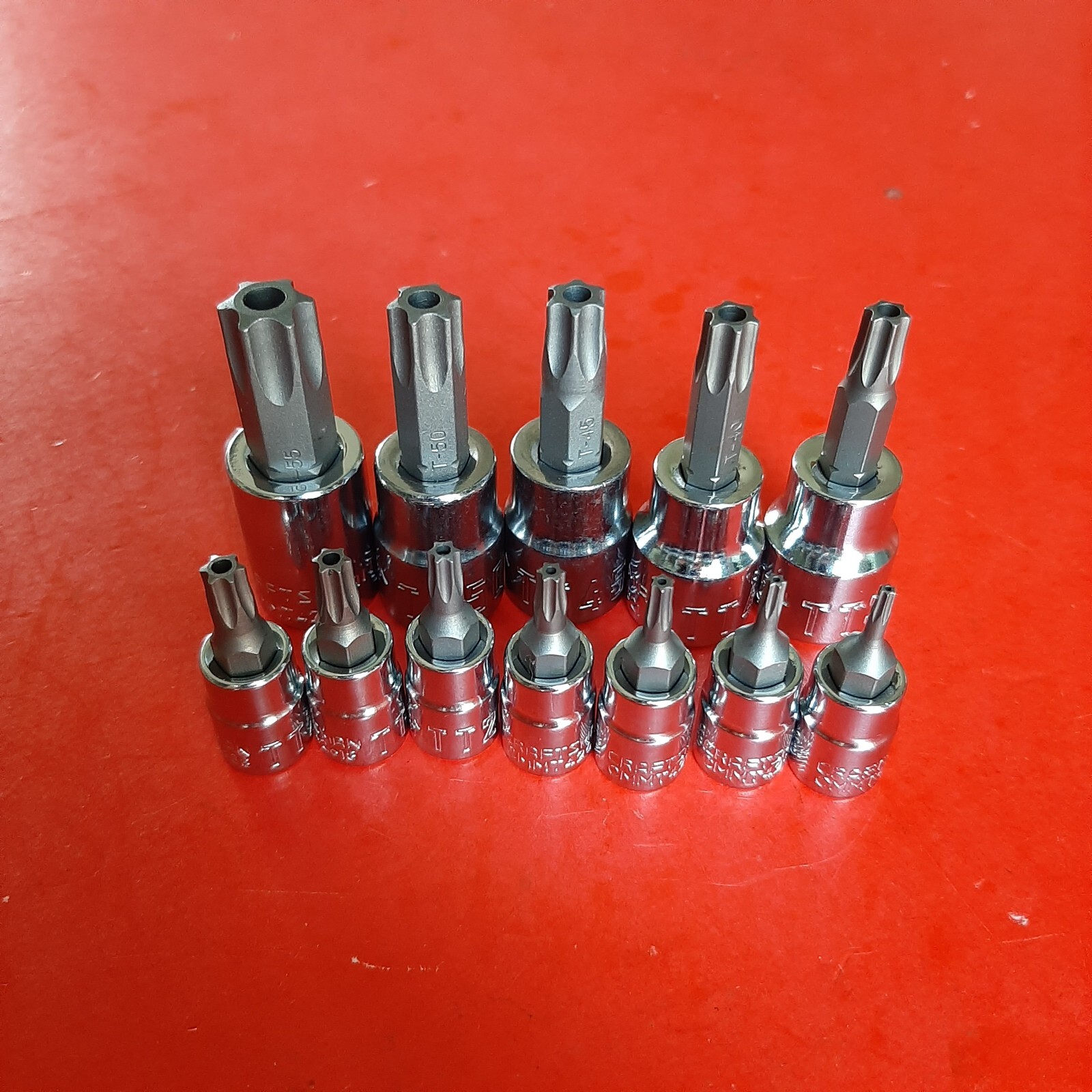 NEW CRAFTSMAN 12 Piece 1/4 & 3/8″ Drive Tamperproof Torx Bit Driver Socket Set