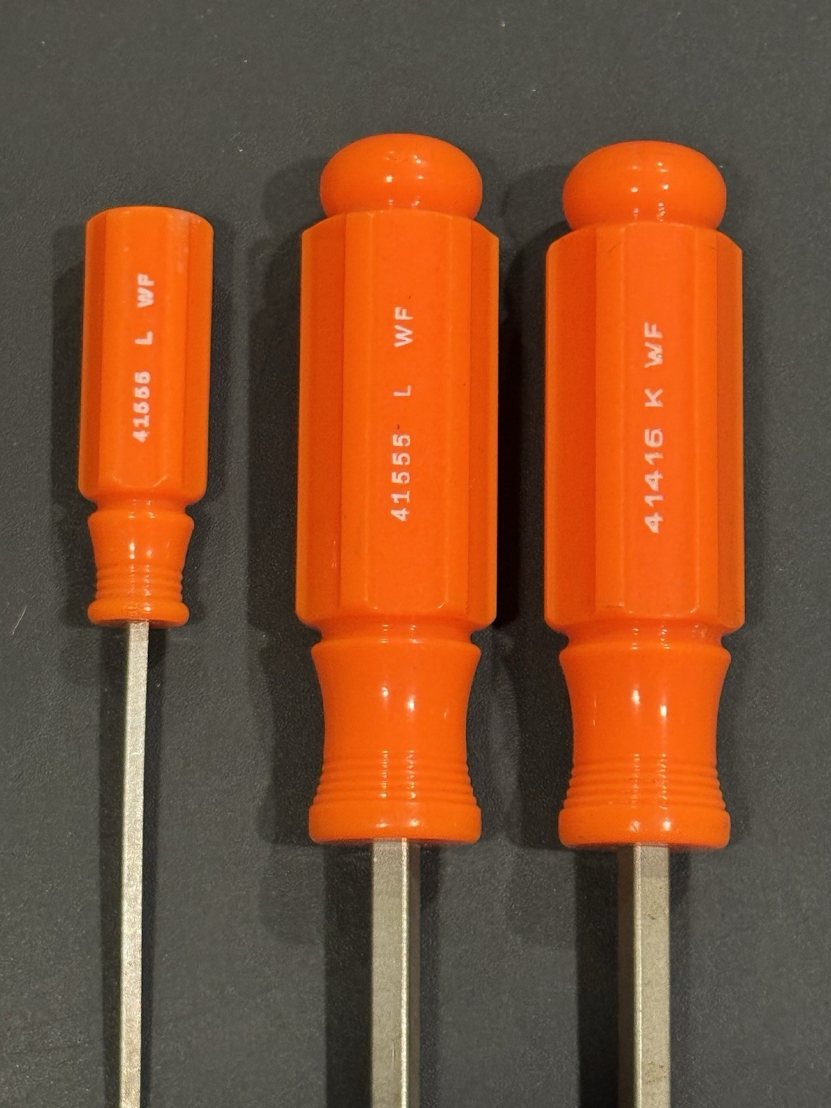 Craftsman USA Screwdriver 3pc lot. High visibility super rare orange handles