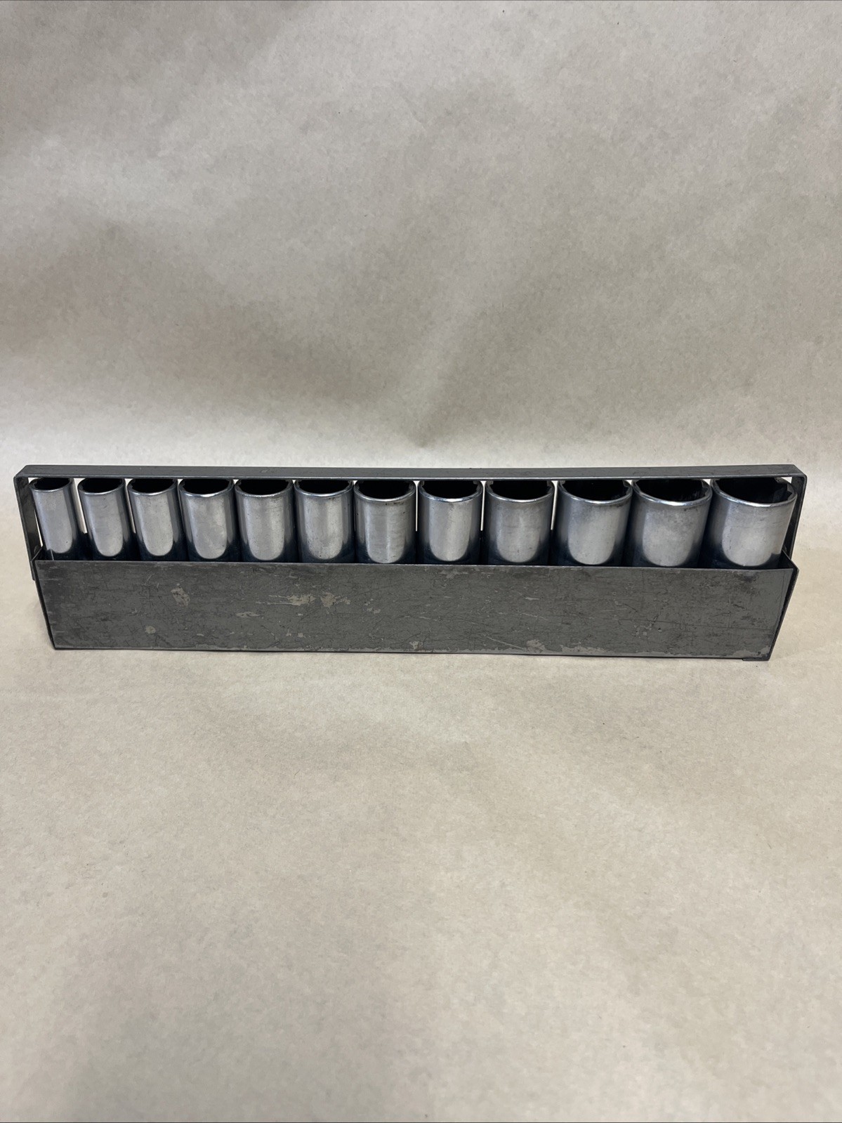 Craftsman USA 1/2” Drive Deepwell Socket Set 12pc -V- Series 12 Point Metal Rack