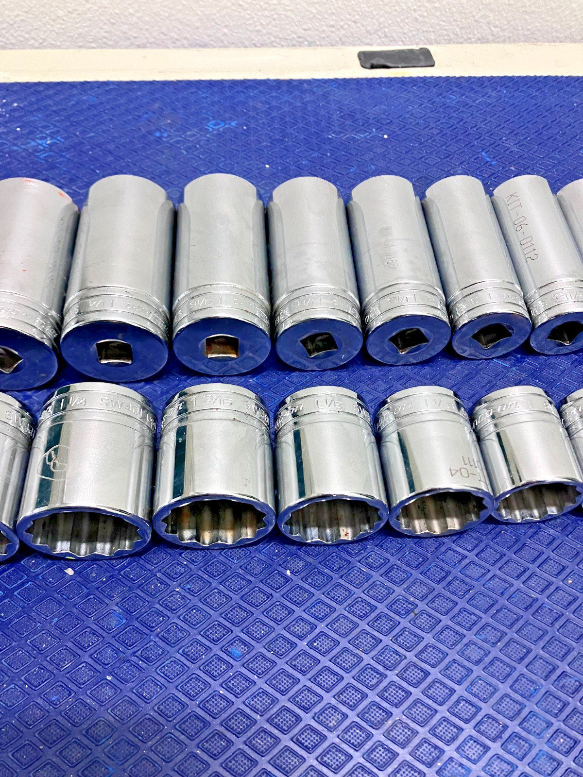 Used Snap On 338TSWYAFR 38pc 1/2″ Drive 12pt SAE Master Socket Set 3/8 to 1-1/2