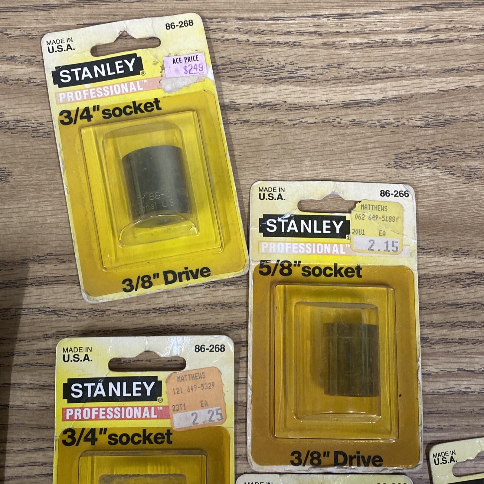 Vintage Stanley Professional Standard Metric Socket Tools Lot Bundle U.S.A.