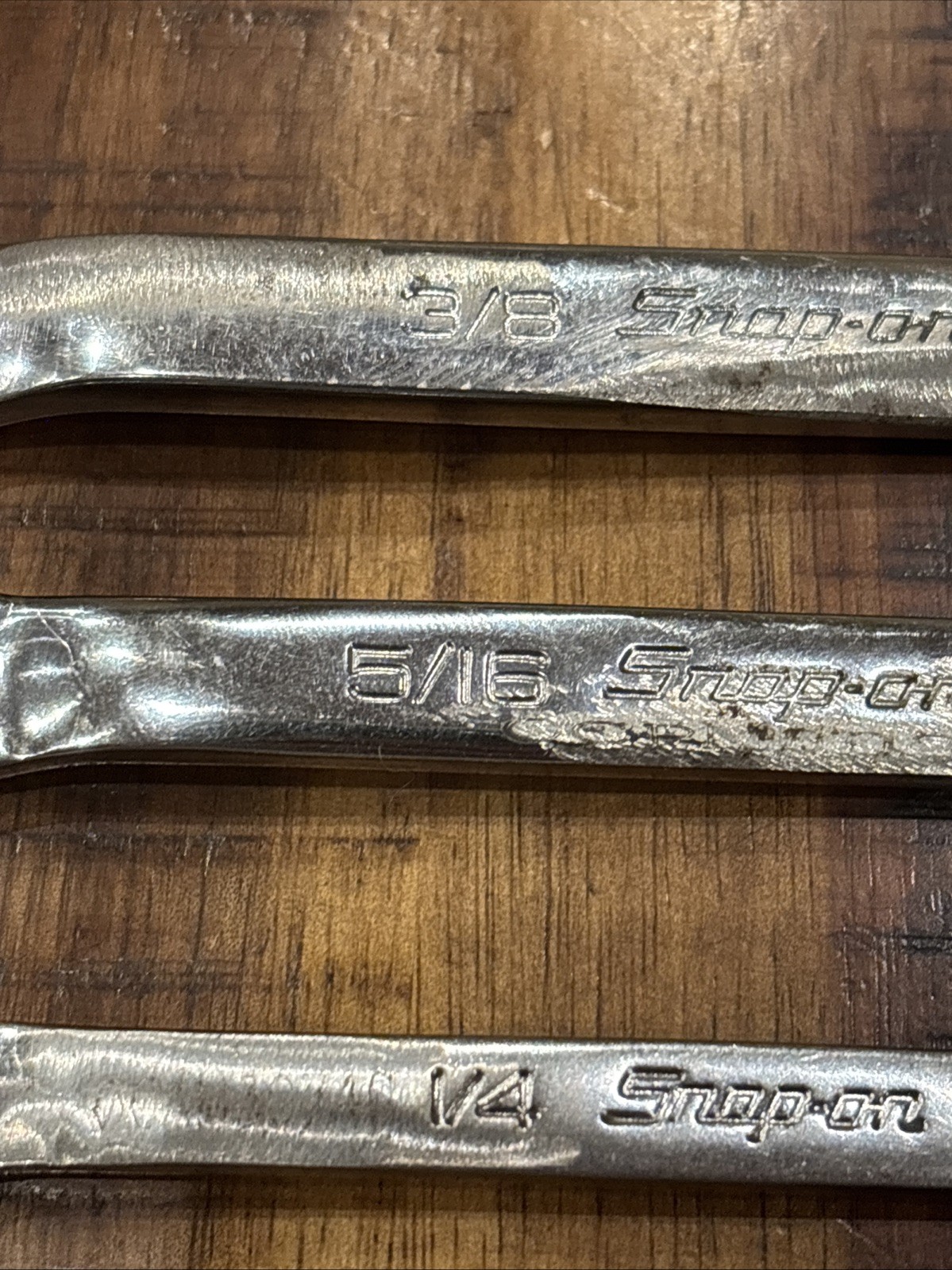 Snap-On Double Box End Wrenches 5/16 X 3/8, 7/16 X 3/8, 5/16 X 1/4 12pt SAE USA