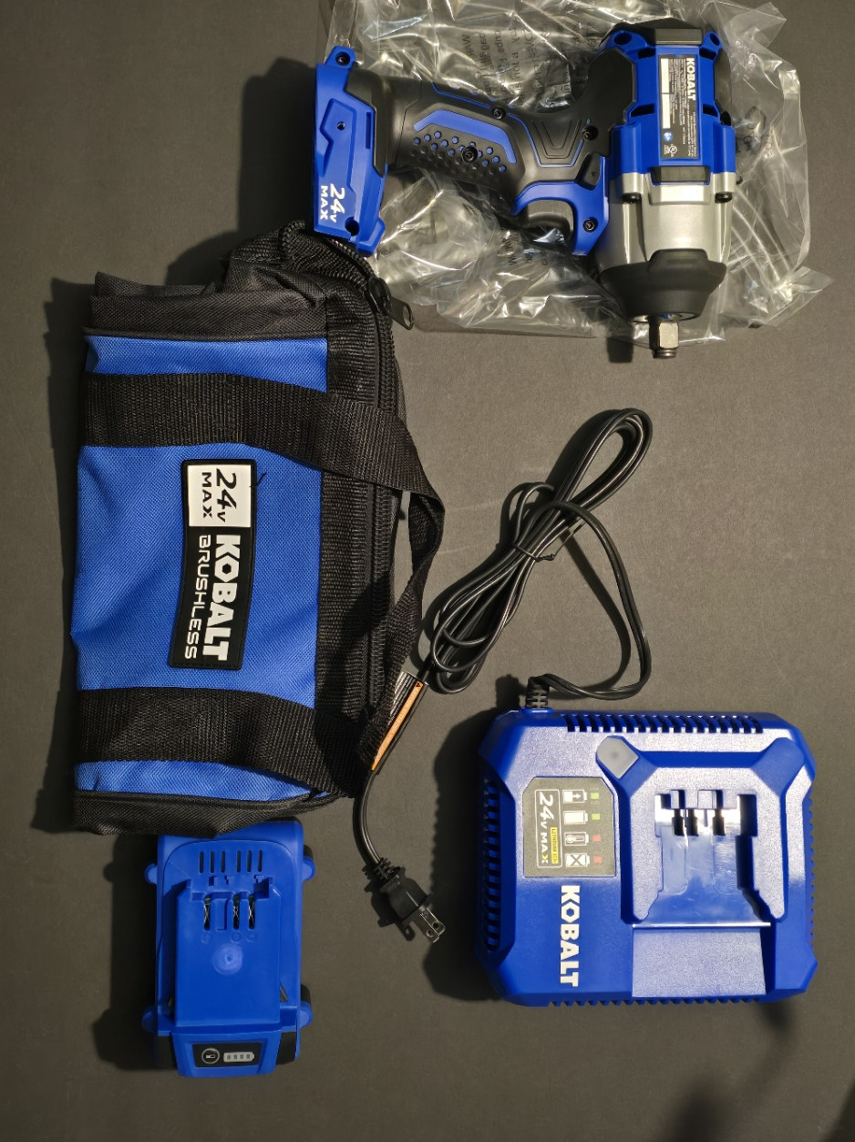 Kobalt kit 24V Variable Speed Brushless 1/2in Drive Impact Wrench l#KIW 4024A-03
