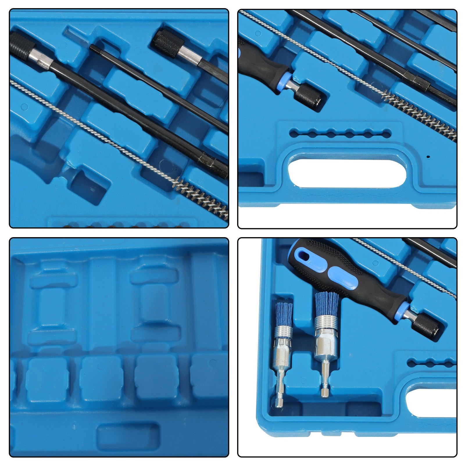 19pc Diesel Injector Seat Port Cleaner Auto Engine Maintenance Cleaning Brushes