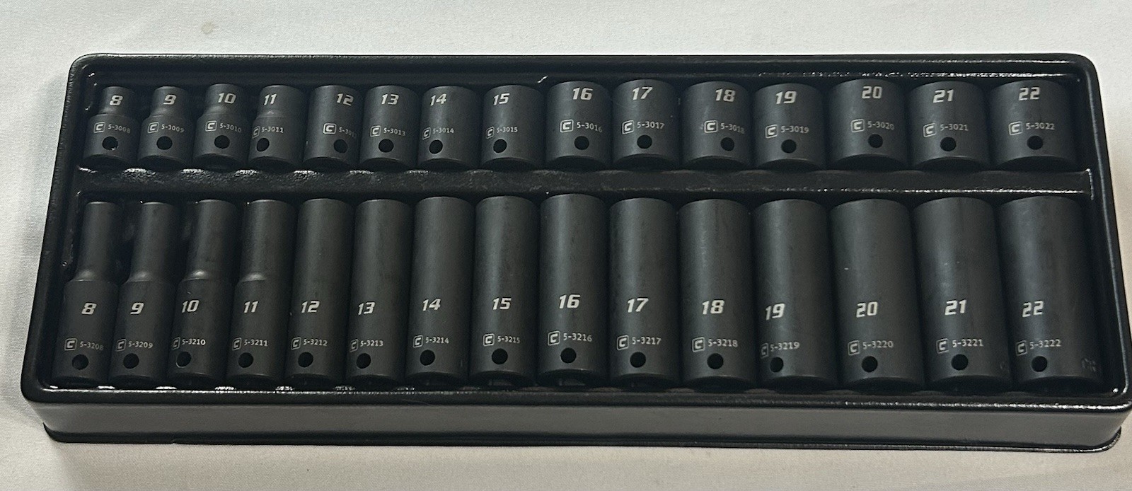 Capri Tools 3/8 in. Drive Shallow/Deep Impact Socket Set, 6-Point, Metric, 30-Pc