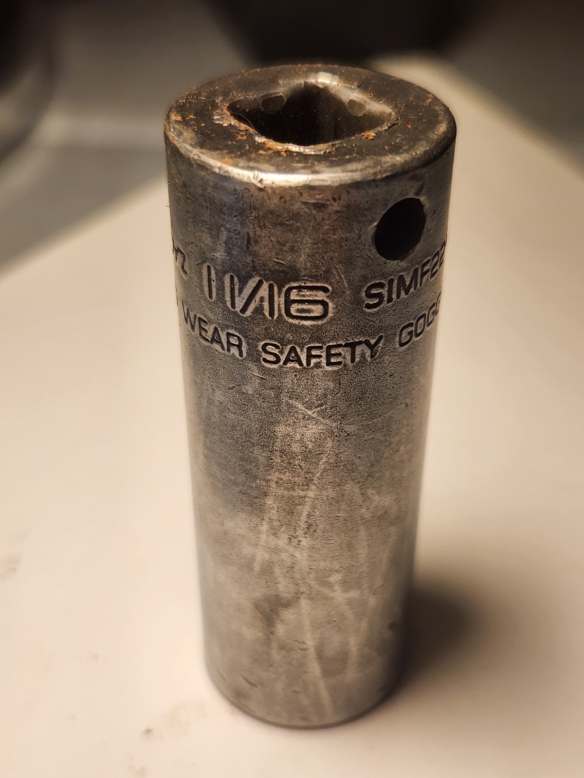 Snap-on Tools 3/8″ Drive 11/16″ SAE Deep 6PT Deep Impact Socket SIMF220 USA