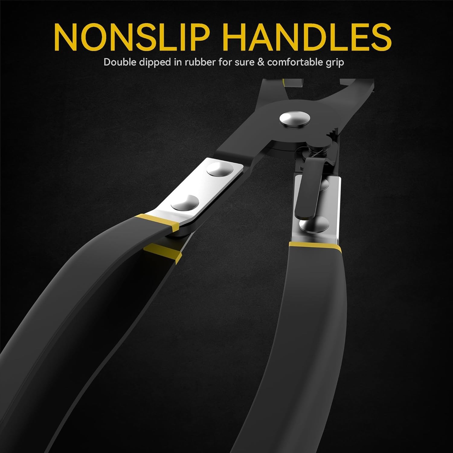 Heavy Duty Hose Clamp Pliers Set 9pc – Alloy Steel Swivel Jaw Flexible Auto R…