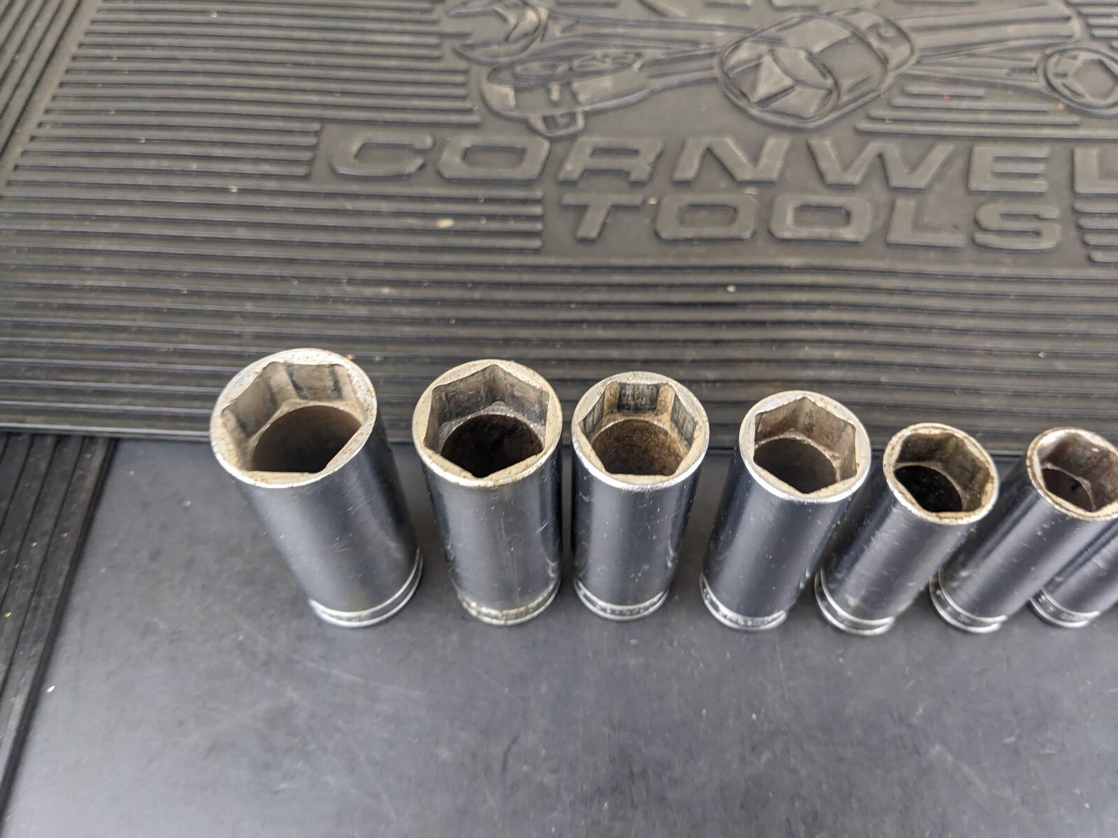 #az527 Snap On 3/8″ Drive 11 Pc SAE Deep 6 Pt Socket Set 211SFSY 1/4″ – 7/8″
