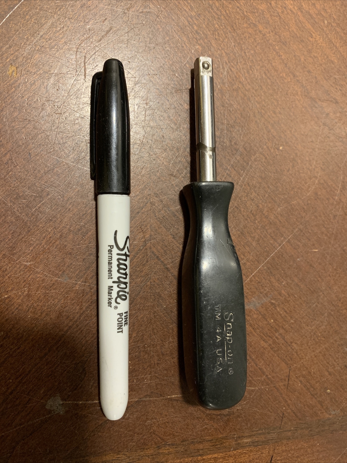 Snap On Tool USA TM4A Vintage Rare Black Handle 1/4”Dr Socket Driver Screwdriver
