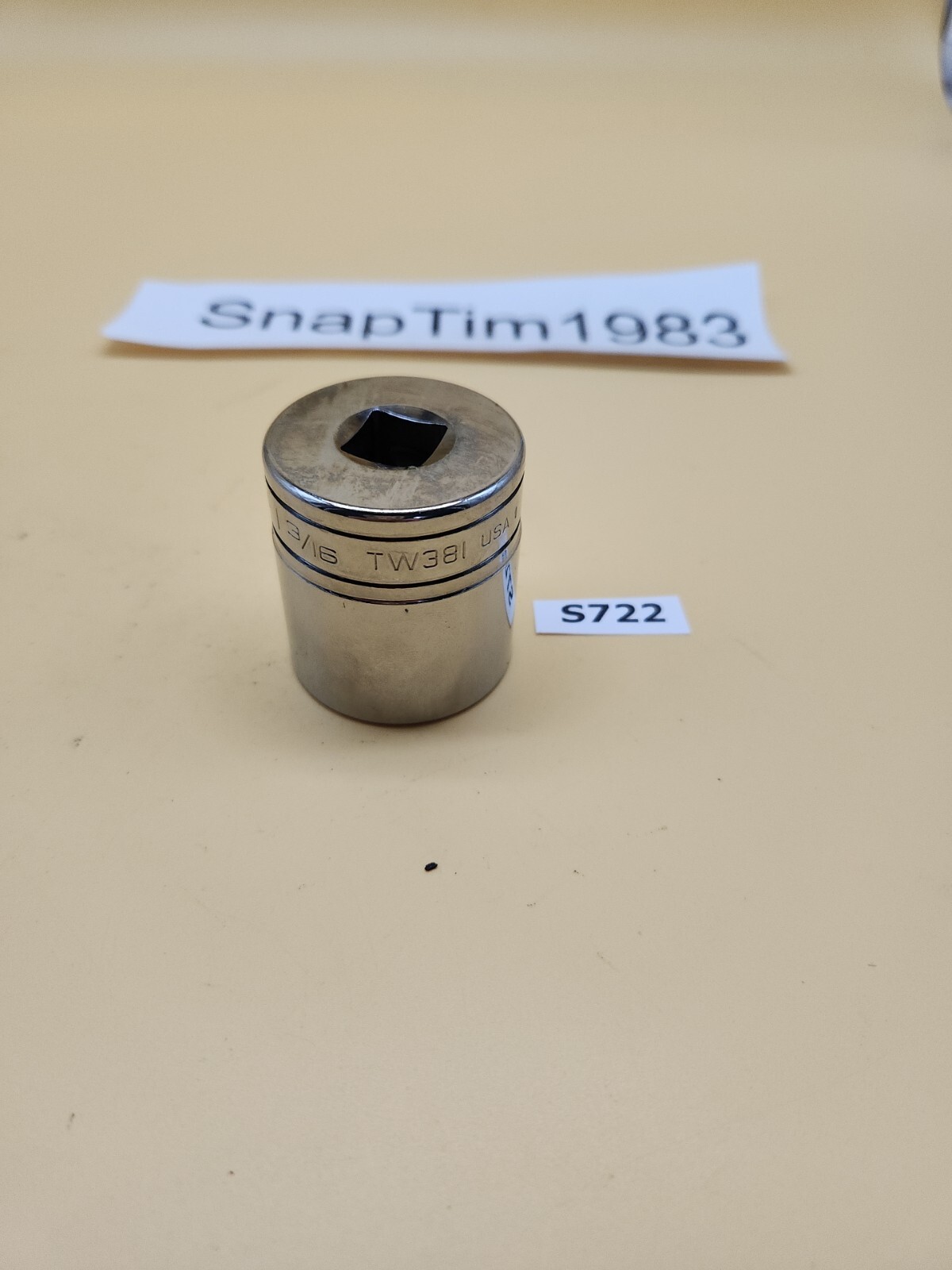 Snap-on Tools 1/2″ Drive 1-3/16″ SAE 6 Point Shallow Chrome Socket TW381
