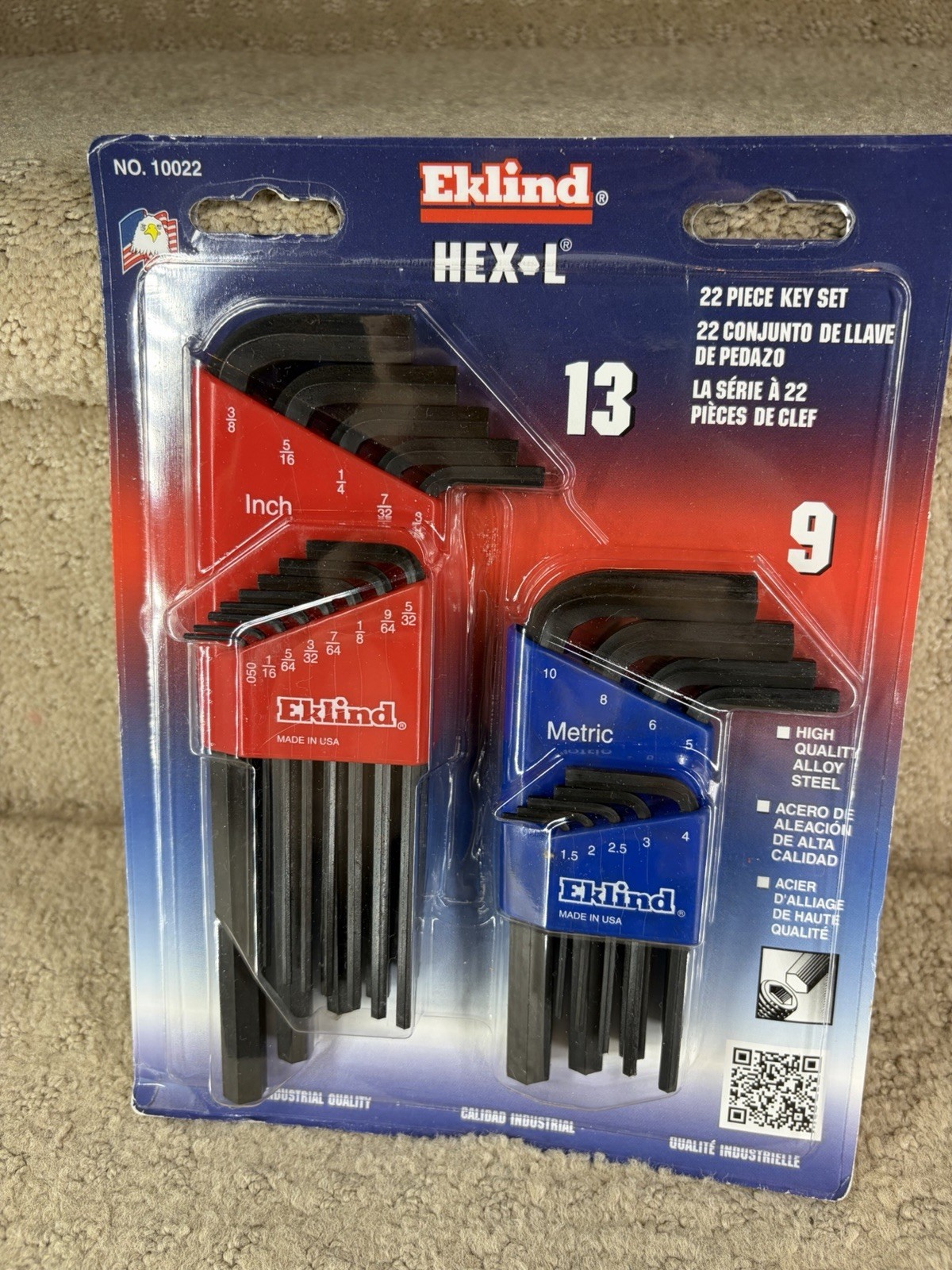 Eklind Tool 10022 22 Piece Combination Short & Long Hex-L Hex Key Sets