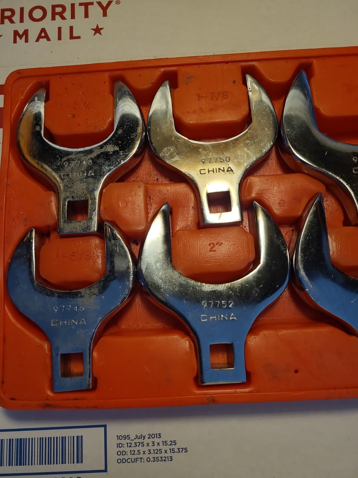 Sunex 9722A 6pc 1/2″ Drive Full Polish Fractional SAE Jumbo Crowfoot Wrench