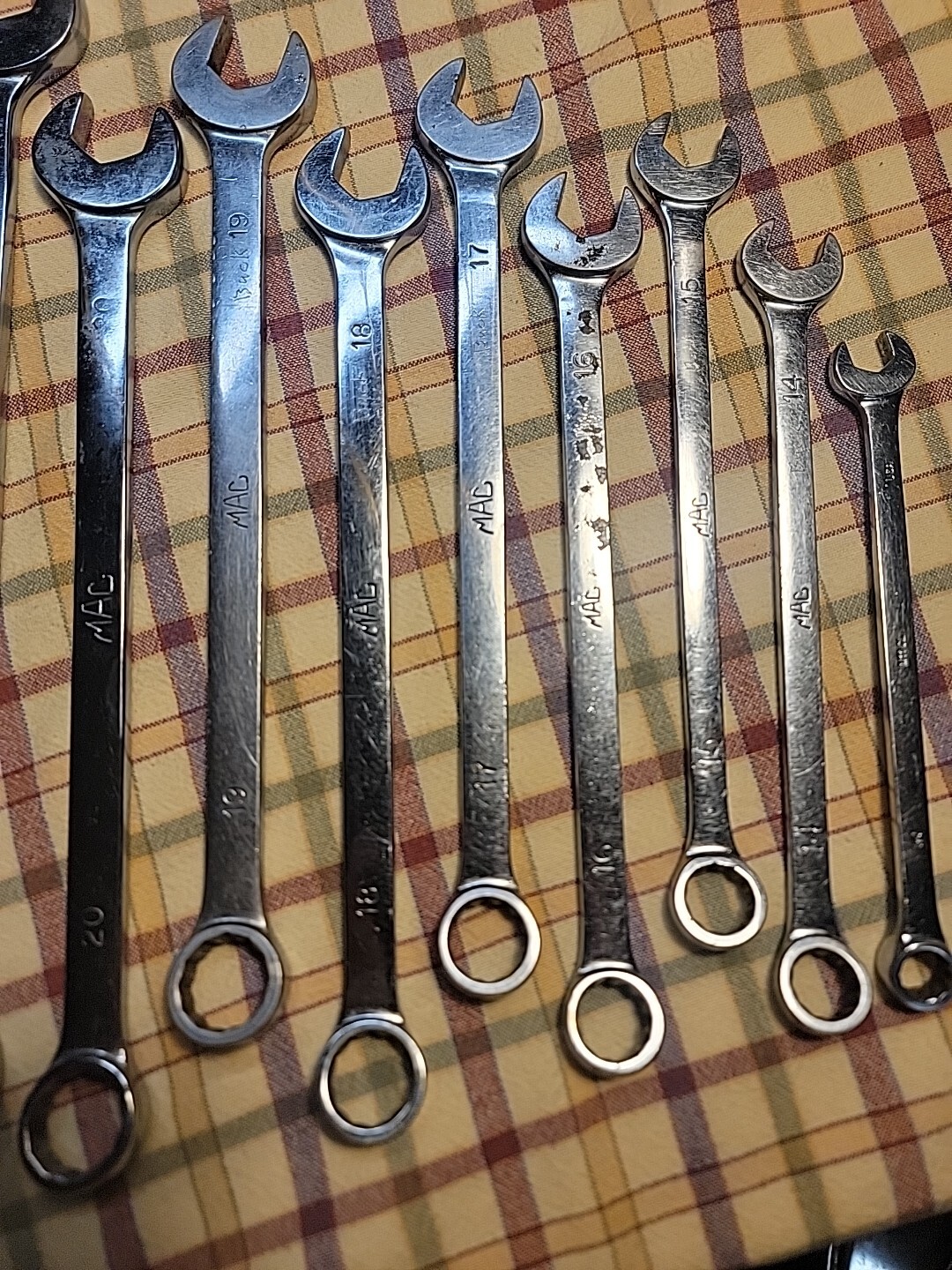 MAC Metric Range From M11CL – M23CL Combination Wrench Set 9 Pieces