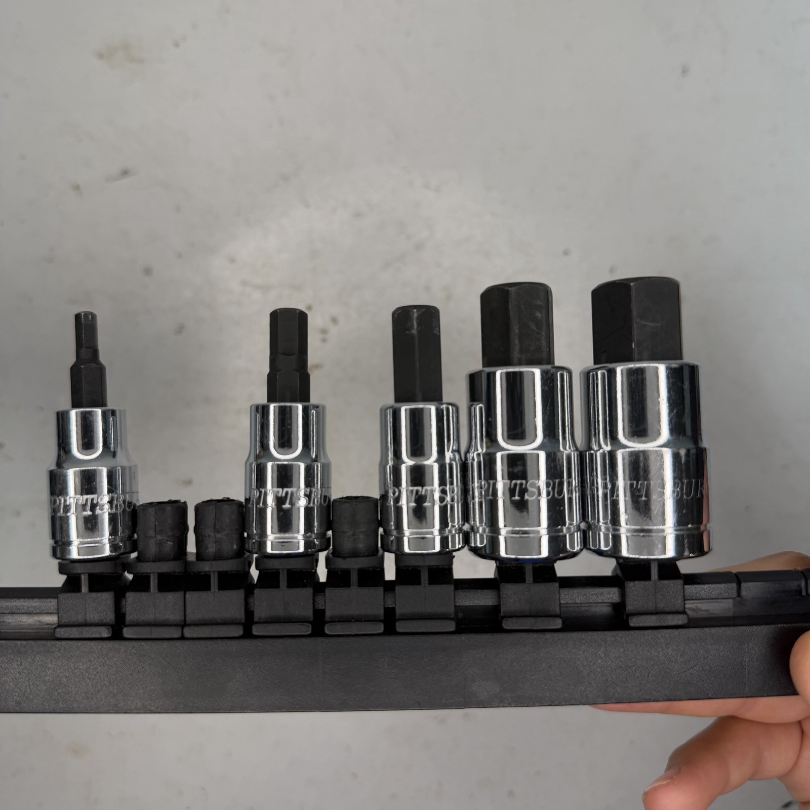 Pittsburgh Hex Bit Socket Set 6 Pc 3/8″ & 1/2″ Drive Metric 4mm-17mm