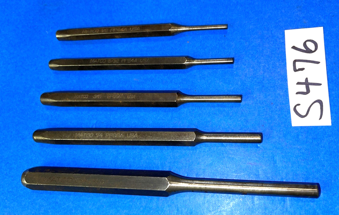 MATCO TOOLS 5 PIECE PUNCHES 1/8 – 5/16 SHIPPING INCLUDED IN THE US