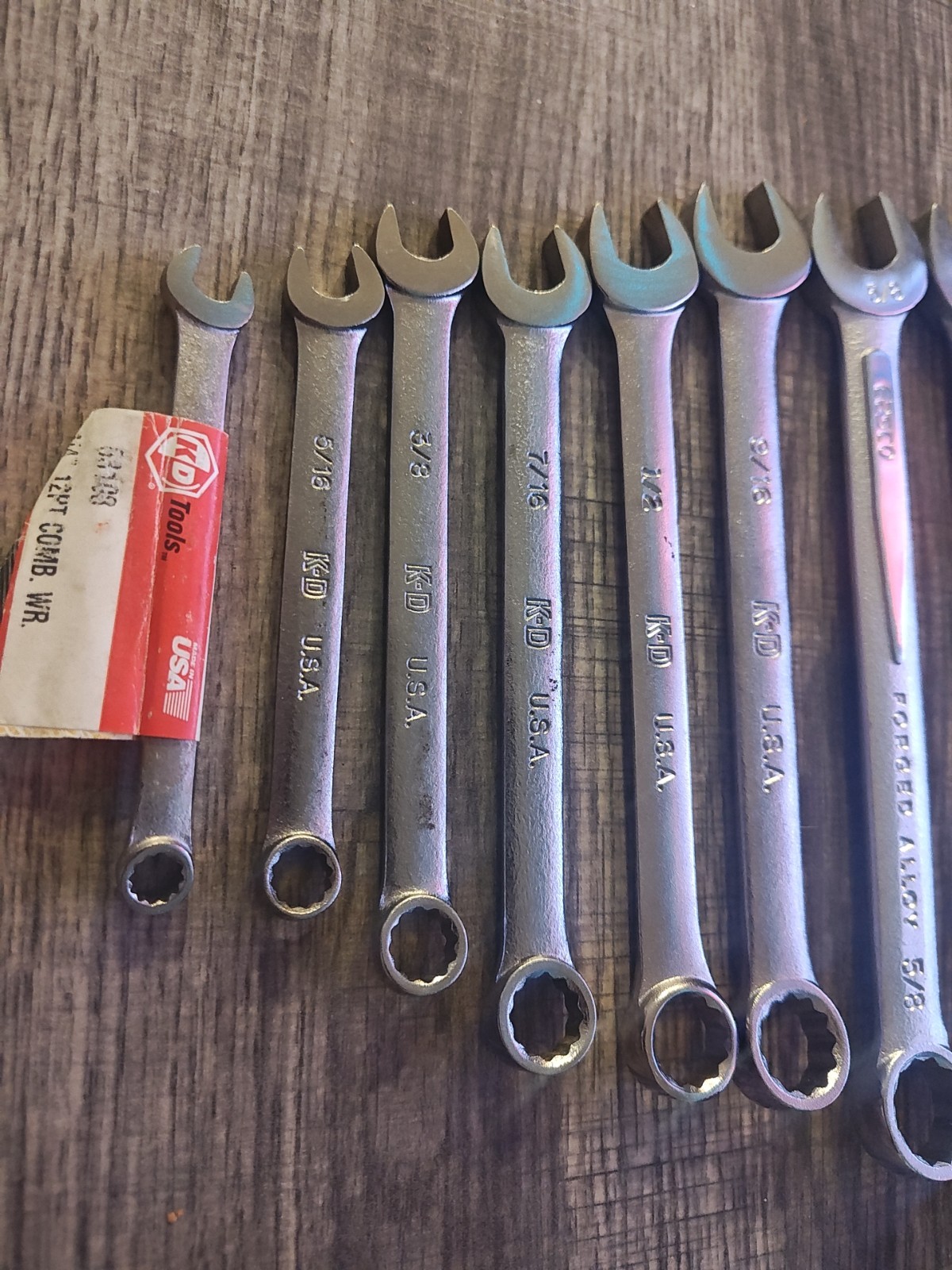 K-D Tools 11pc Combination Wrench Set 1/4″-7/8″new Old Stock Made In USA Read