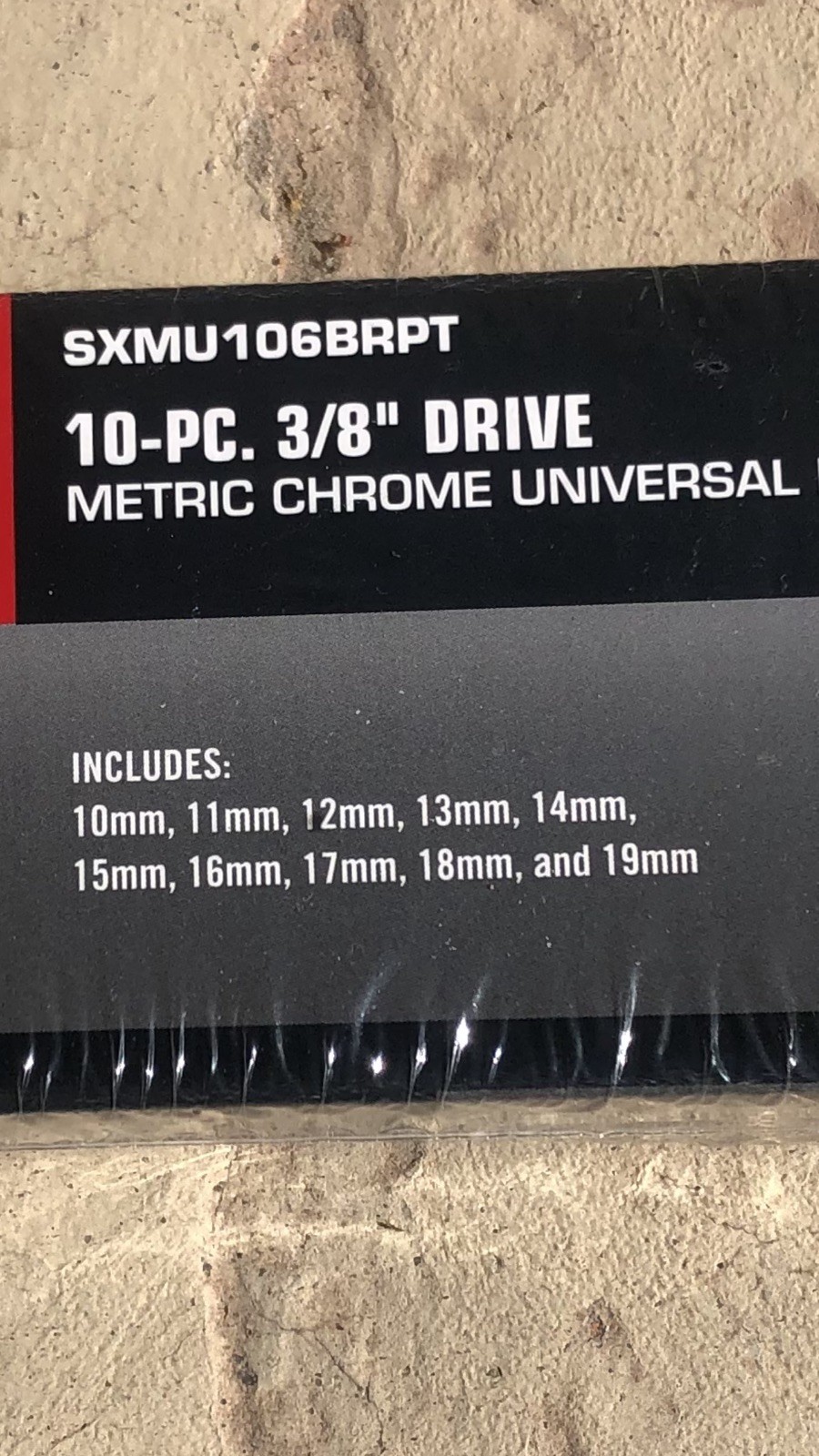 MAC TOOLS METRIC CHROME 10 PC UNIVERSAL SOCKET SET 3/8″ DRIVE SXMU106BRPT NIB
