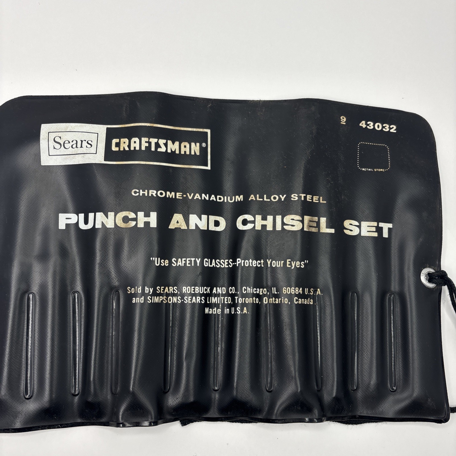 Craftsman 43032 Punch & Chisel Set 10 pc Set WF W/Org Pouch Complete + 42976 USA