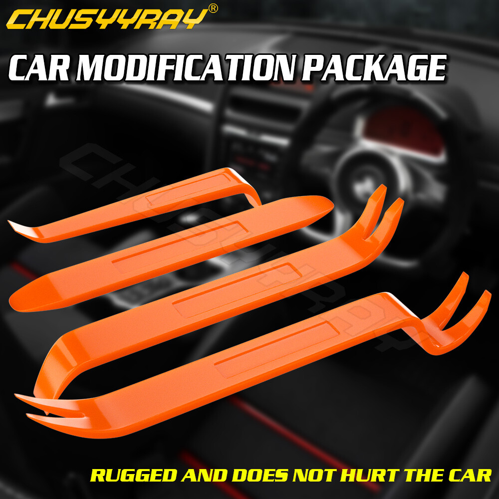 Car Trim Removal Tools 4Pcs Kit Plastic Pry Panel Door Dash Interior Clip Set