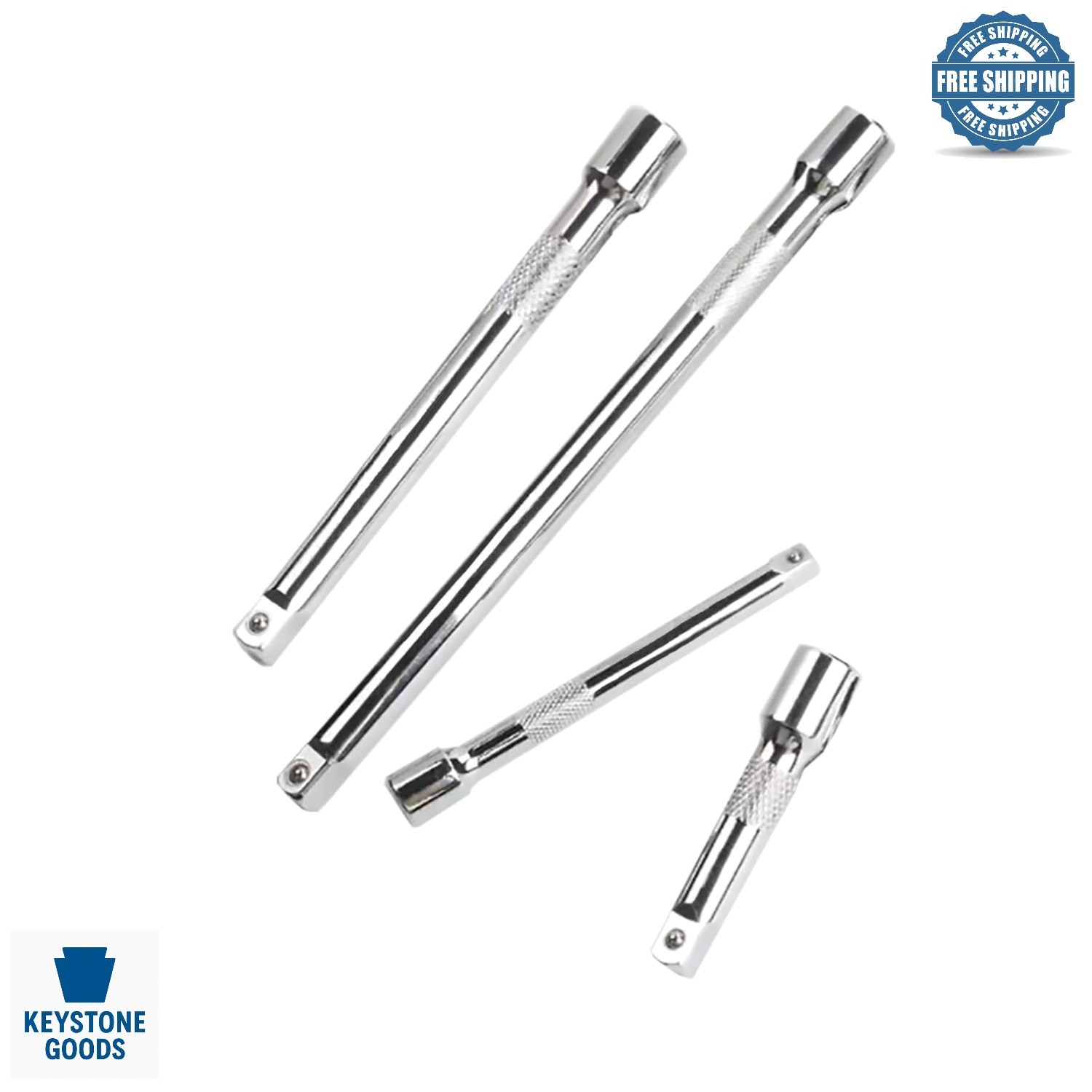 4-Pc Socket Extension Set – Chrome Vanadium, Various Lengths, Impact Ready