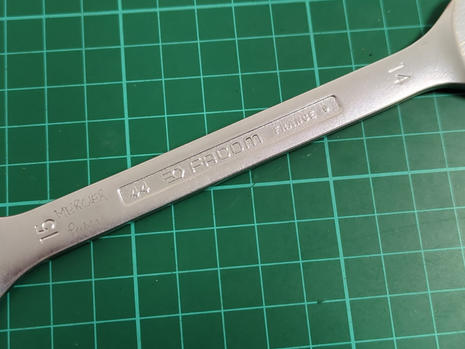 Vintage Facom No44, 14mm x 15mm, Open Ended Spanner, Made In France
