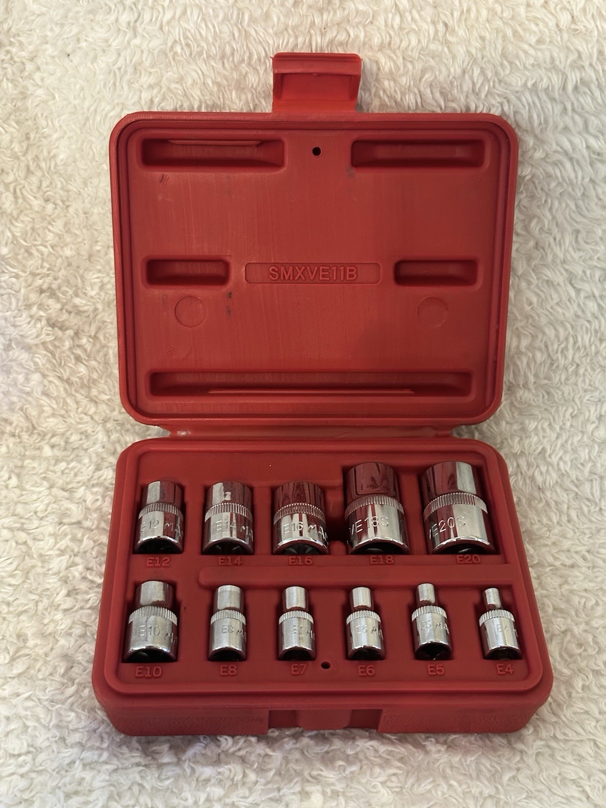 MAC Tools 11 Pc Torx Star Socket Set SMXVE11B E4 E20