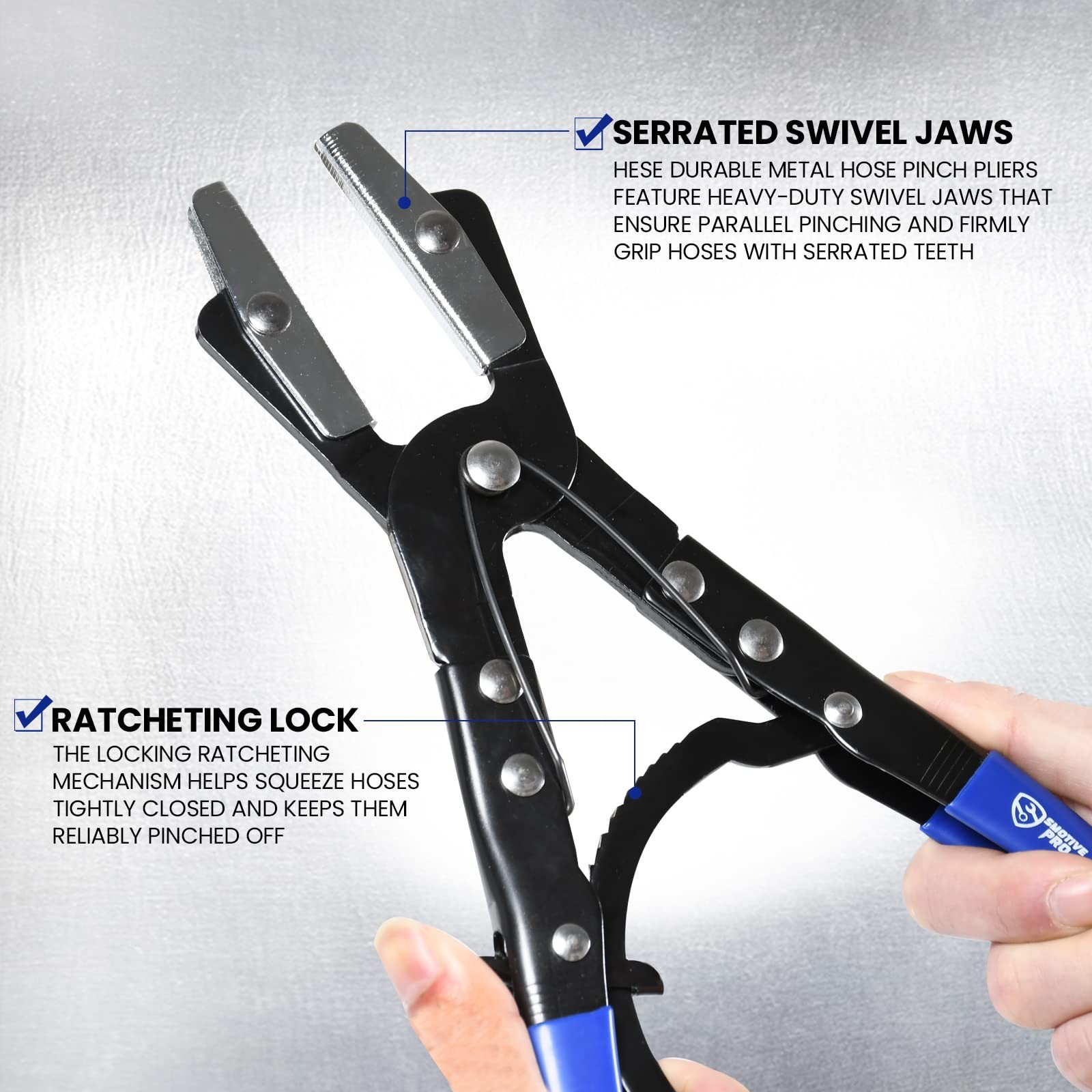 3pcs Ratcheting Hose Pinch Off Pliers Set 8″ 10″ 12″ Automotive Tools