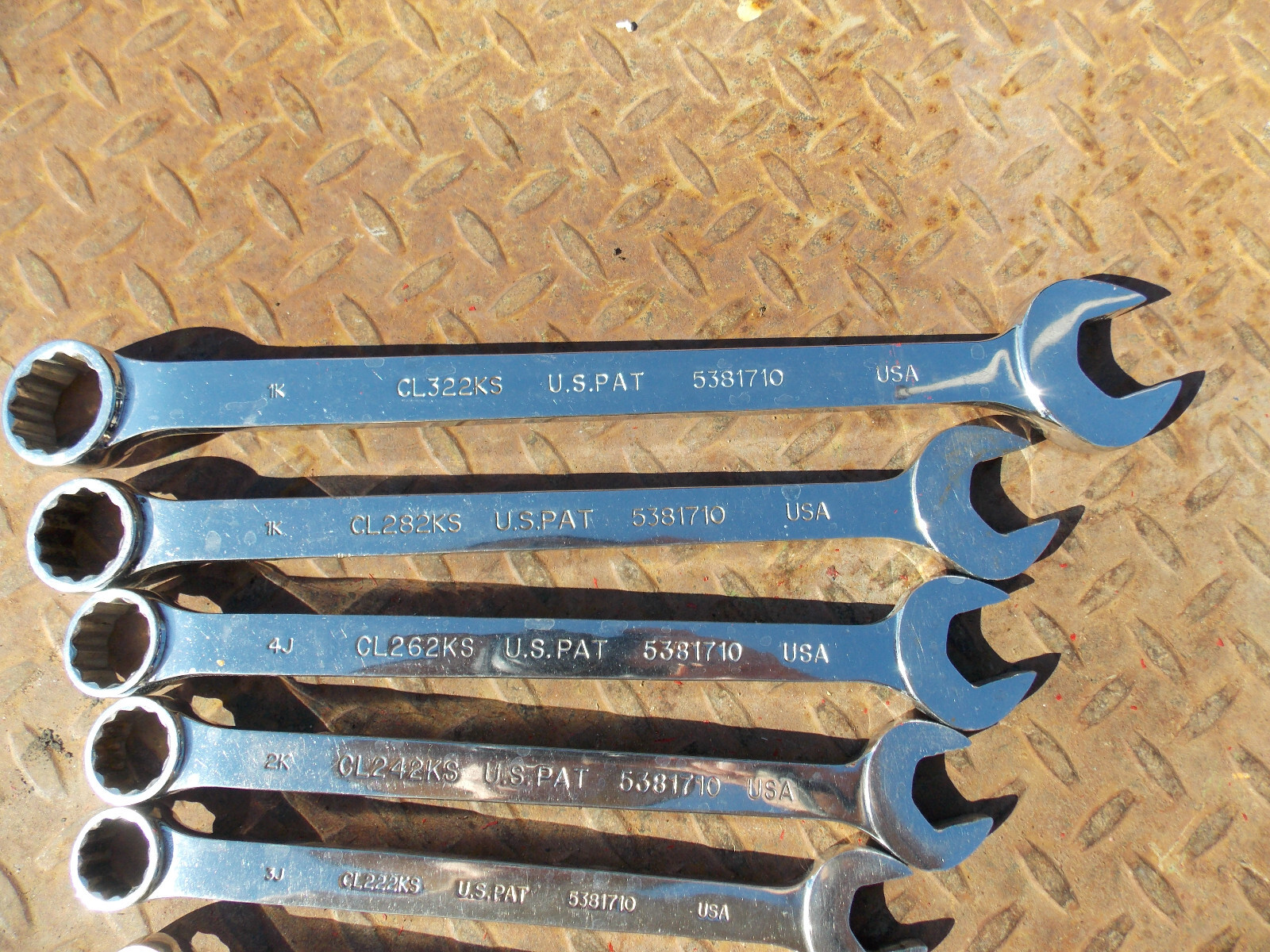 7 pcs MAC long KNUCKLE SAVER sae WRENCH SET 1, 7/8, 13/16, 3/4, 11/16, 5/8, 9/16