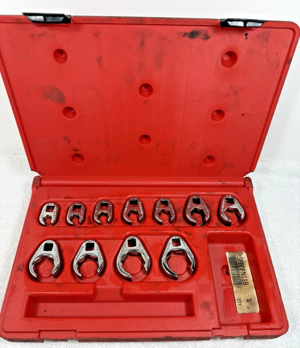 Matco Tools 11pc 3/8” Drive SAE CrowFoot Wrench Set SRBCFN11B -1” To 3/8”