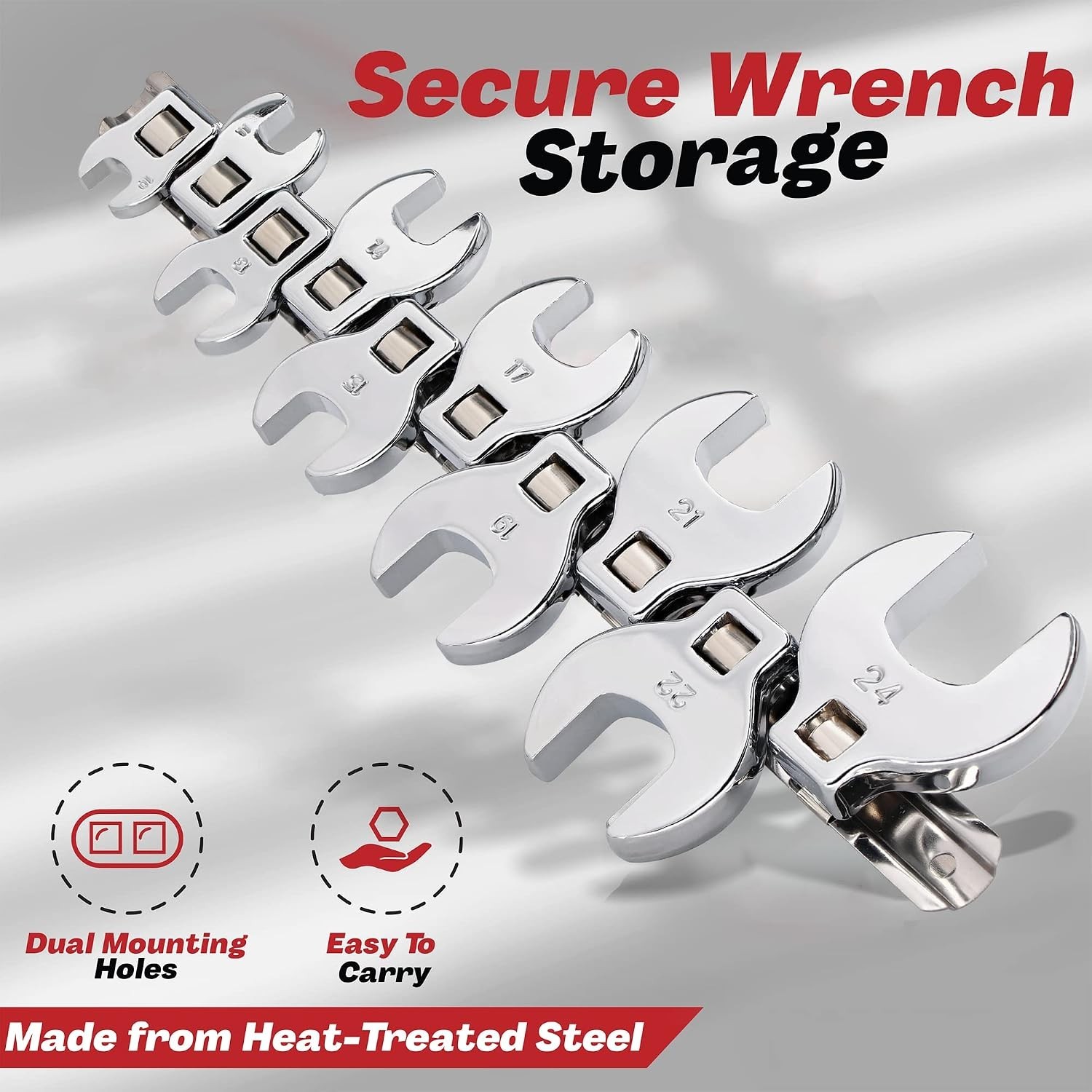 Durable Open-End Crow Foot Wrench Set – Access Tight Areas with 10 Metric Sizes