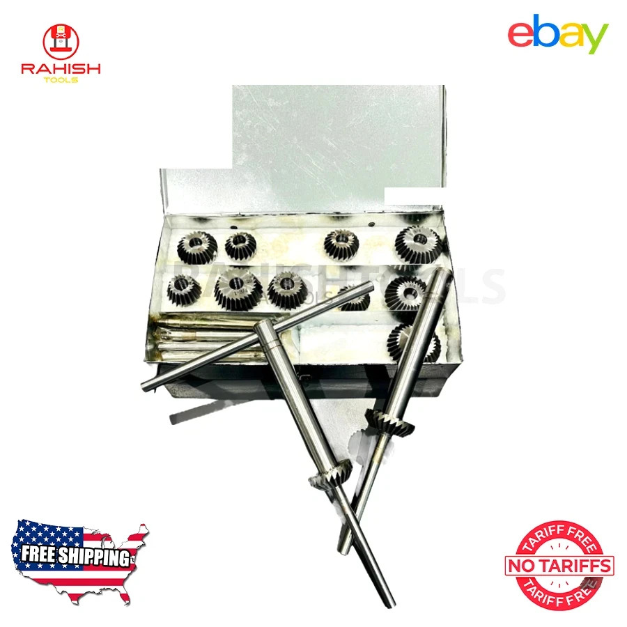Valve Seat & Face Cutter Set 12 Pcs For Vintage Cars & Bikes USA RAHISHTOOLS