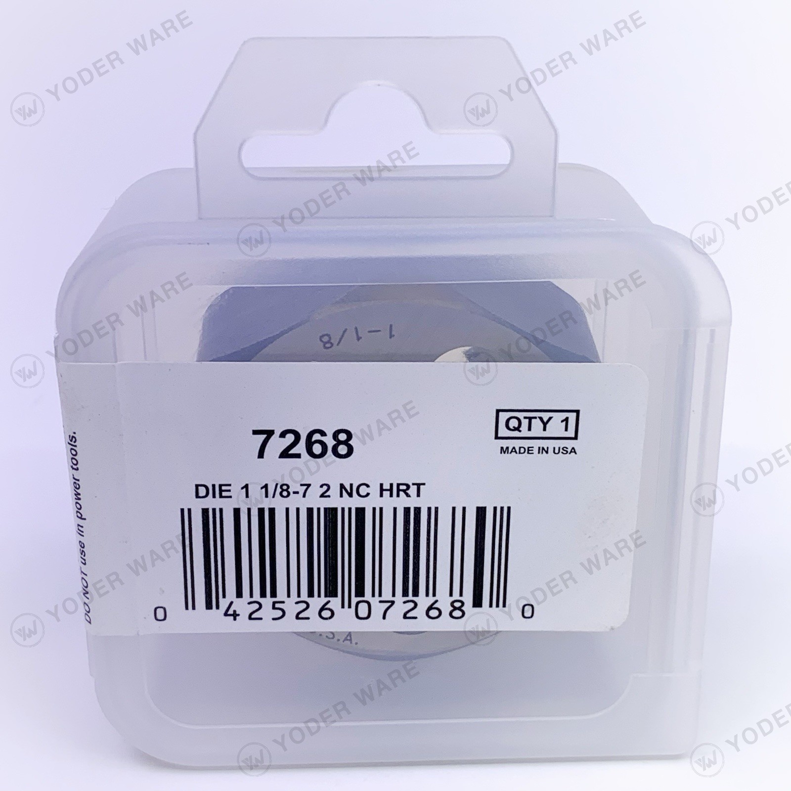 IRWIN HANSON 7268 Hex Rethreading Die 1-1/8″-7 UNC Right Hand High Carbon Steel