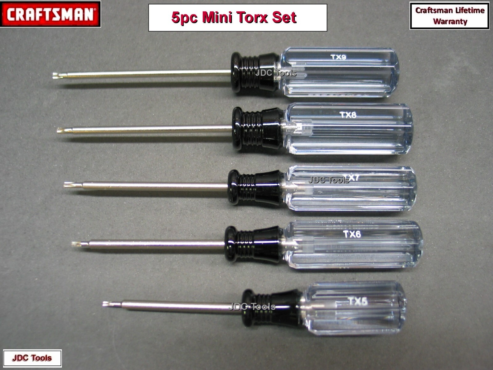 CRAFTSMAN TOOLS 5 pc. Mini Torx Screwdriver Set T5-T9 Size NEW