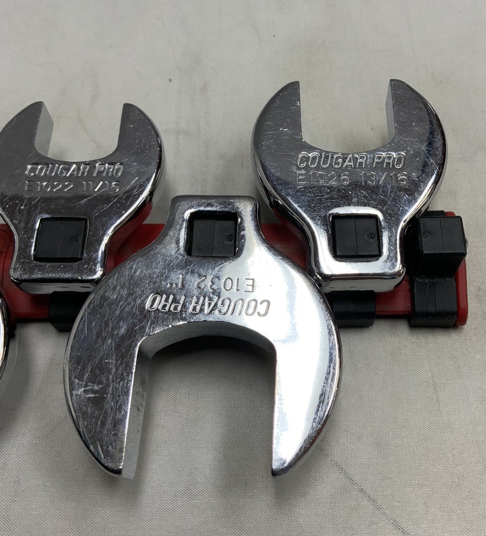 Cougar Pro Crowfoot Wrench Set 9 Piece 1″, 13/16 11/16 3/4 7/8 5/8 1/2 7/16 3/8
