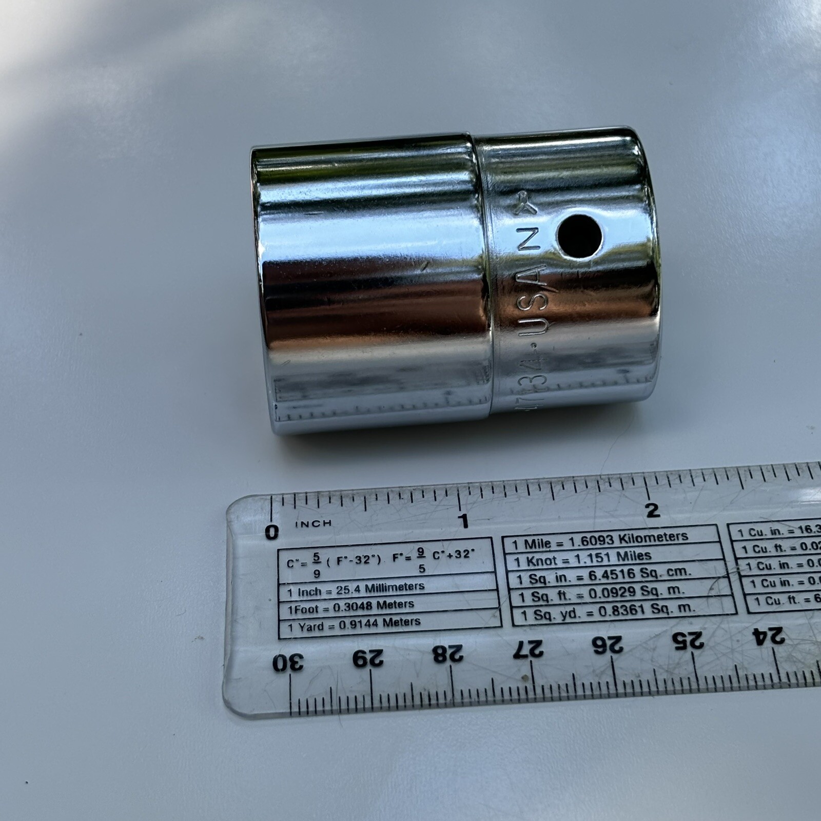VTG NOS S-K 47134 3/4” Dr 12 Pt SAE 1 1/16” Standard Shallow Chrome Socket USA