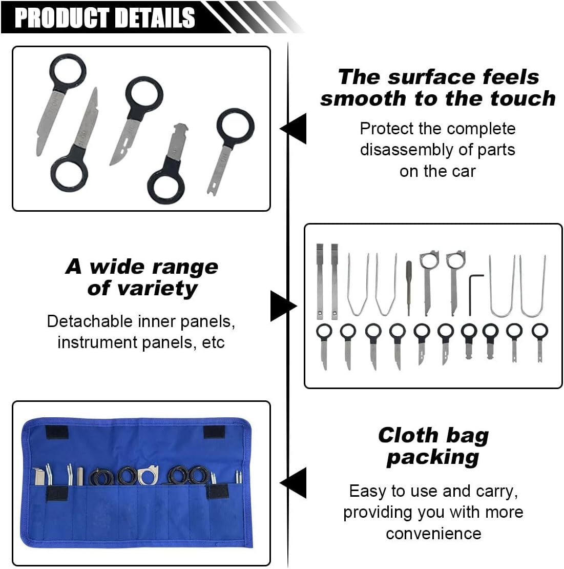20PCS Car Radio Removal Tool Kit, Professional Tooling Car Audio Stereo