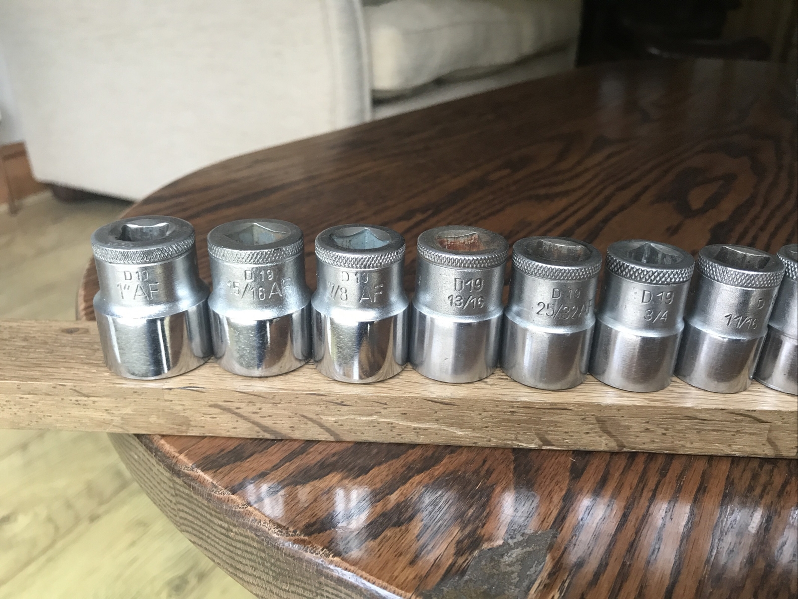 12 Gedore Sockets 1″ To 7/16″ AF With 1/2″ Drive. No 2.