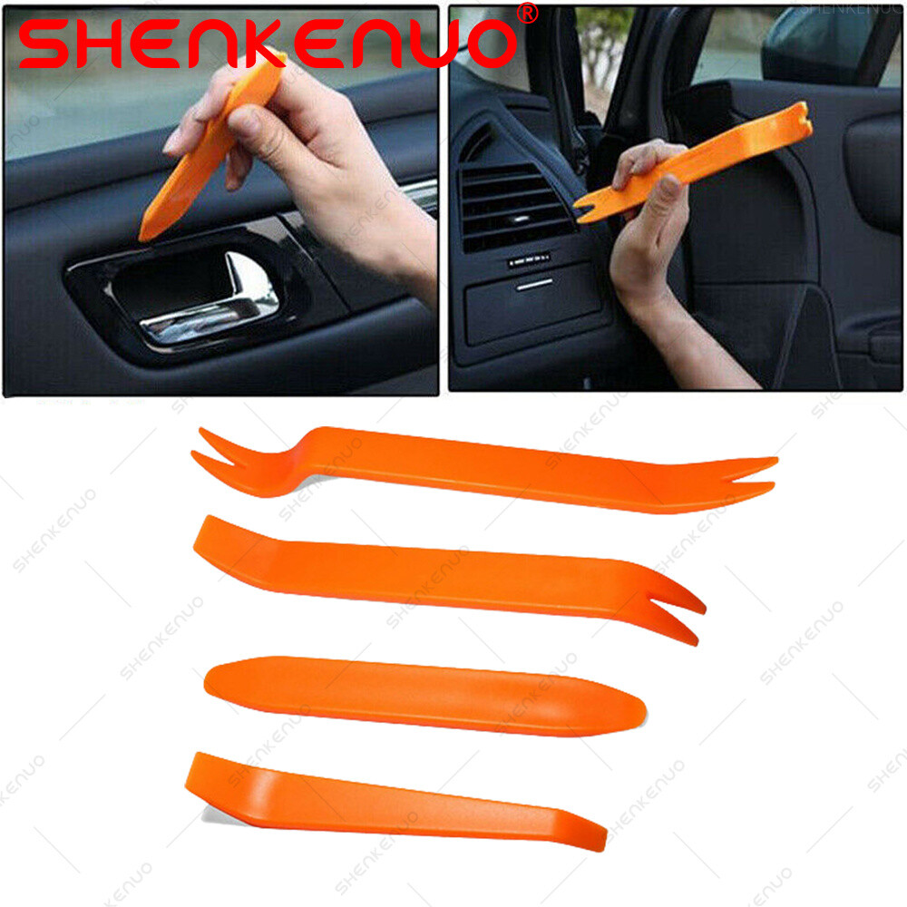 4pcs Car Trim Removal Tool Car Panel Door Dashboard Fastener Remover Pry
