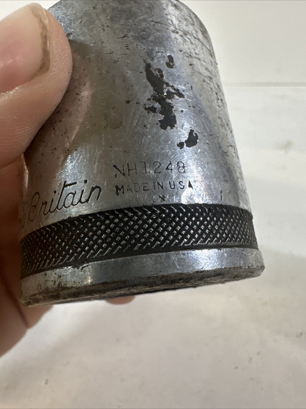 Vintage New Britain 1-1/2″ AF 3/4″ Dr Socket Heavy Duty 12pt Hub Nut Sct