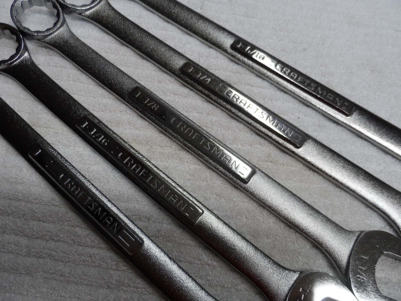 Craftsman SAE Combination Wrench Set, USA NOS, 12 pt, 1″ to 1-5/16″ – 5 pcs